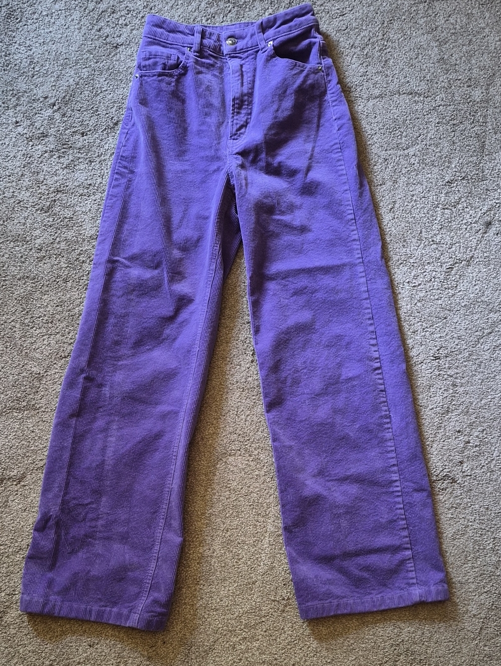 H&M Wide-Leg Pants in Vibrant Purple Sz 2